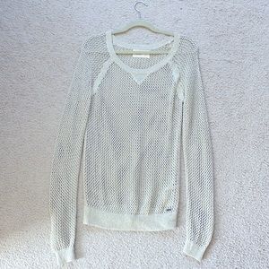 NWOT-Hollister Gold dust beige see-through sweater.